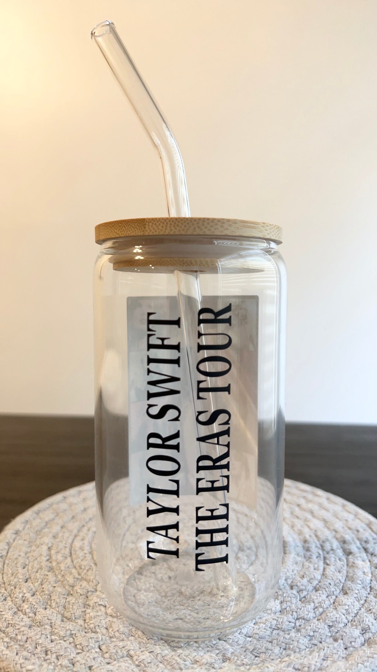Taylor Swift Glass Cup ~ 16 oz Glass Cup ~ Coffee, Beer, Soda Tumbler ~ Cup ~ Libbey Glass Can ~ The Eras Tour ~ Gift Ideas