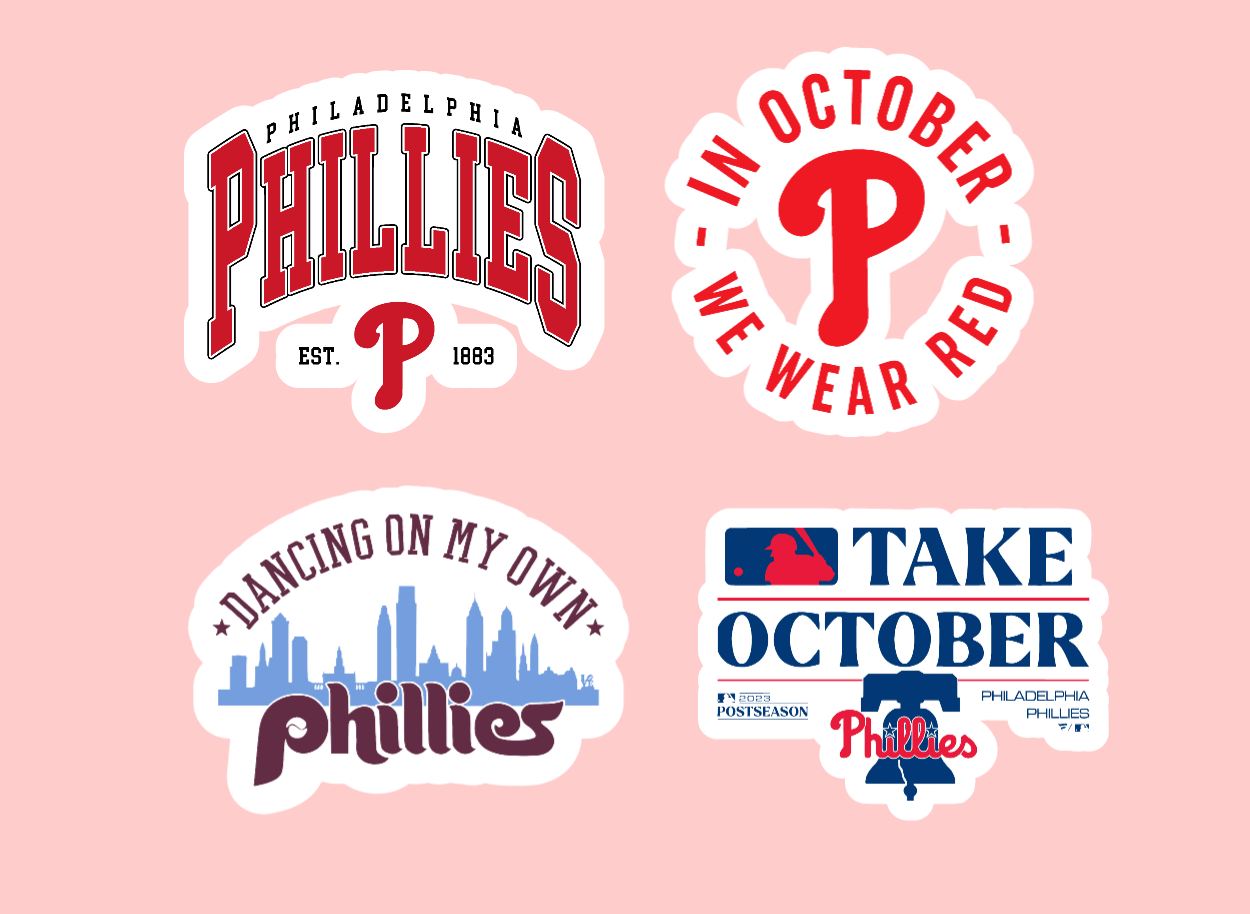 Baseball Stickers ~ Philly Team ~ Waterproof ~ Laptop ~ Water Bottle ~ Decals ~ Gift Ideas