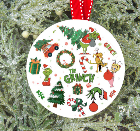 Merry Grinchmas Ornament ~ Double Sided ~ Gift Ideas