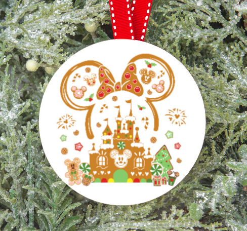Gingerbread Castle Christmas Ornament ~ Double Sided ~ Gift Ideas