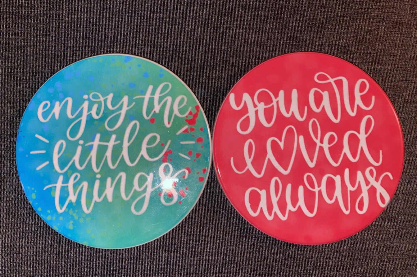 Positive Thinking, Motivational Infusible Ink Ceramic Coasters