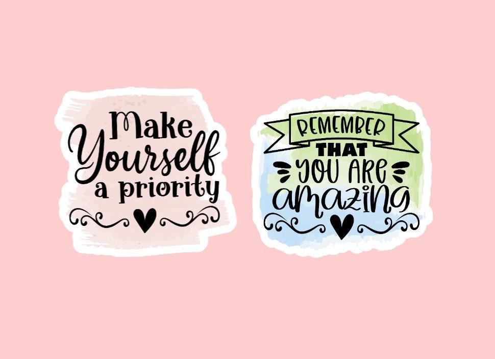 Mental Health Awareness Stickers ~ Waterproof ~ Anxiety ~ Self Care ~ Positive ~ Laptop Decals ~ Water Bottles ~ Notebooks ~ Gifts ~ Quotes