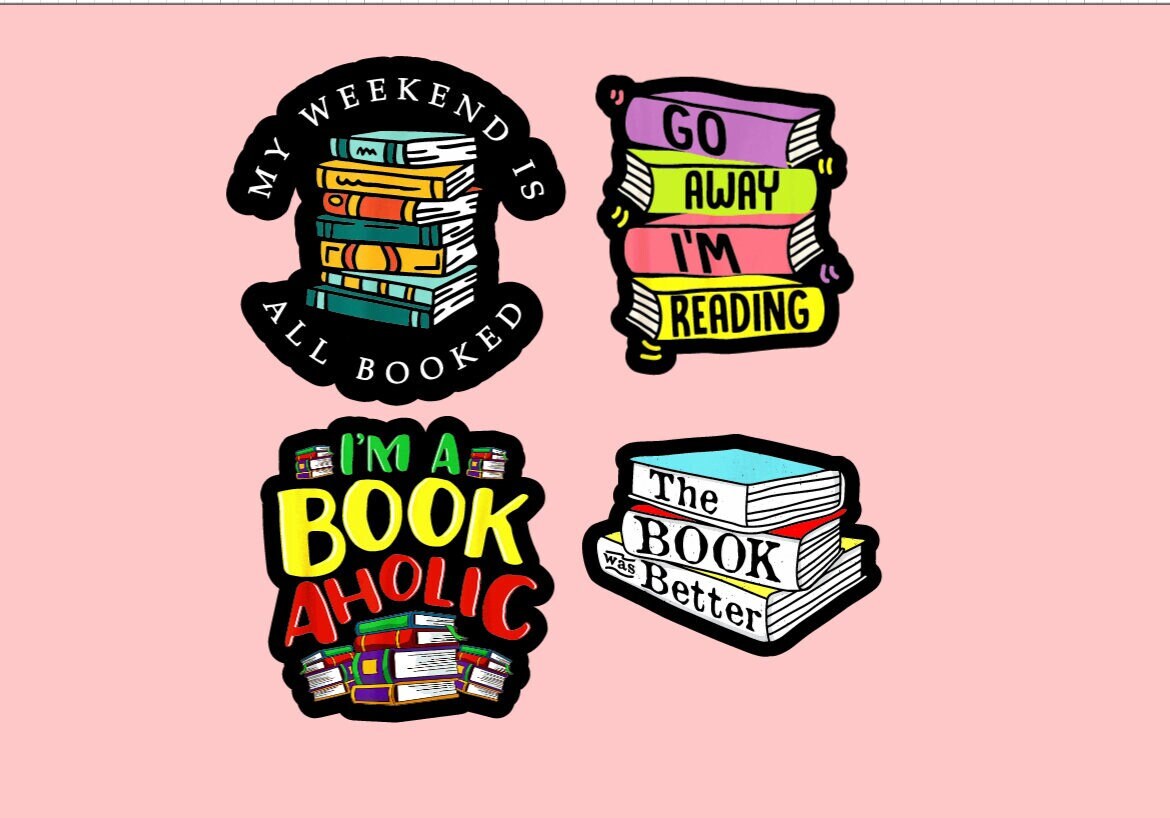 Book Vinyl Stickers ~ Waterproof ~ Reading ~ Funny ~ Quotes ~ Laptop ~ Decals ~ Water Bottles ~ Hydroflask ~ Gifts ~ Book Nerd