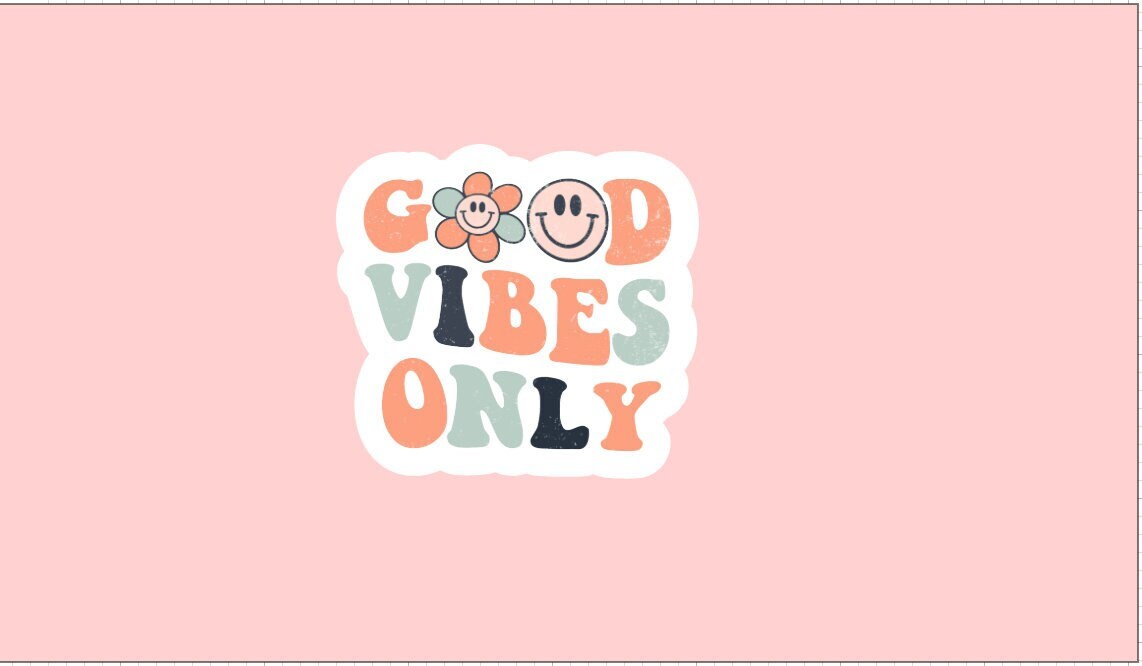Good Vibes Only Sticker ~ Vinyl ~ Waterproof ~ Motivational ~ Inspirational ~ Quote ~ Water Bottle ~ Laptop Decal ~ Hydroflask ~ Gifts
