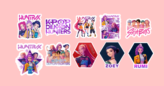 Huntrix Sticker Bundle ~ Waterproof Sticker Pack ~ Demon Hunters ~ Includes all 10 Stickers ~ Gift Ideas For Kids, Teens, and Adults