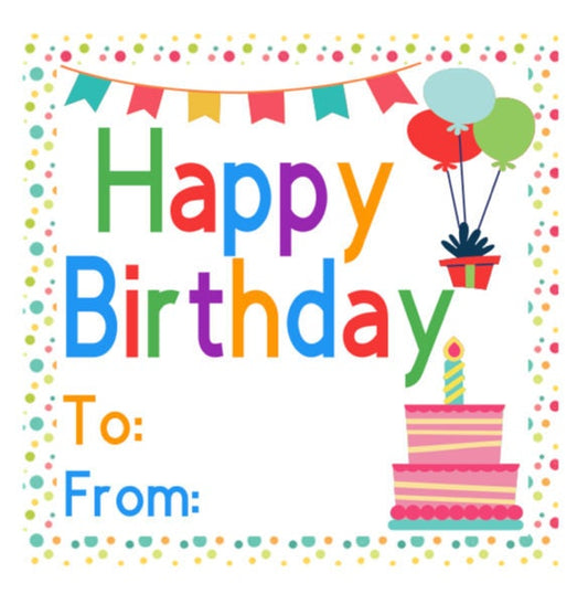 PRINTABLE Birthday Gift Tag, Custom Gift Tag, Personalized Gift Tag, Birthday Party Gift Tag