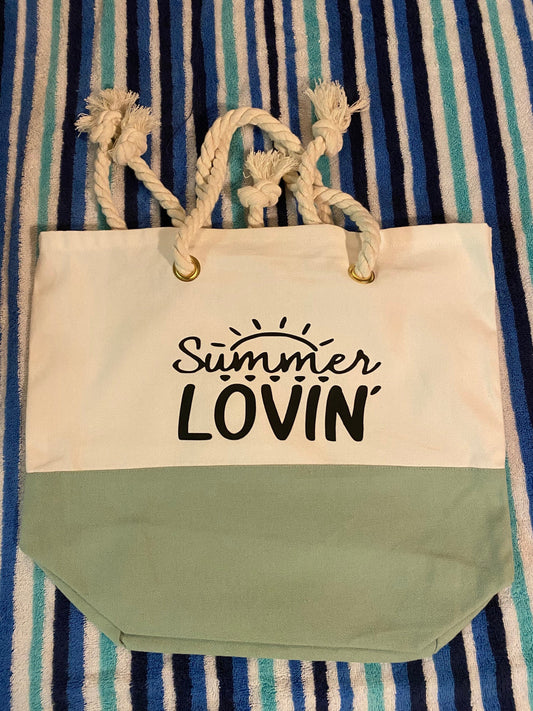 Summer Lovin Tote Bag, Summer Bag, Beach Bag, Vacation Bag, Tote Bag, Custom Bag