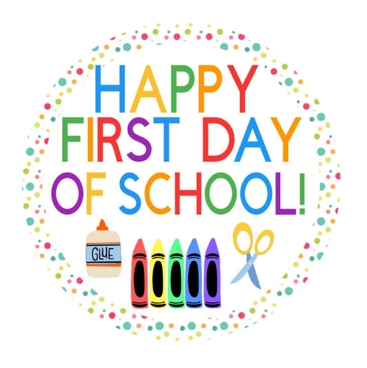 PRINTABLE Happy First Day of School Tags, Gift Tags, Labels, Cookie Tags, First Day of School, Back to School, Teacher Gifts, For Students