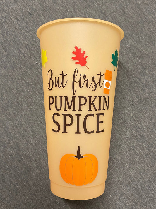 Pumpkin Spice Color Changing Cup, Fall Cup, Halloween, Starbucks, Coffee, Gift