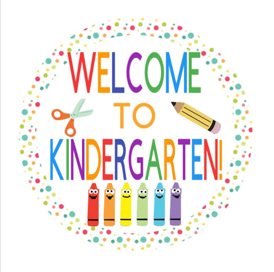 PRINTABLE Welcome to Kindergarten Tags, Back to School Gift Tags, From Teachers, For Students, First Day pf School Gifts, INSTANT DOWNLOAD