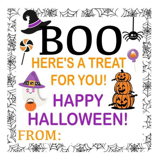 PRINTABLE Treat For You Gift Tag, Halloween, Treat Bags, Trick or Treat, For Students, Teachers, Class
