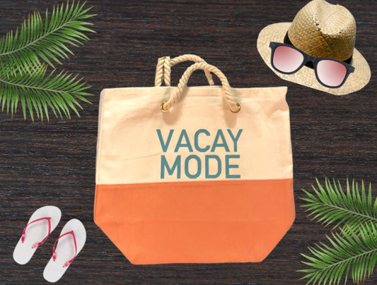 Vacay Mode Tote Bag, Summer Bag, Beach Bag, Vacation Bag, Tote Bag, Custom Bag, Gifts, Teachers