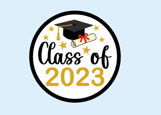 PRINTABLE Class of 2023 Gift Tag ~ Graduation ~ Label ~ Party ~  Instant Download ~ Party Favor Tags ~ Graduation Cap ~ Custom ~ Thank You